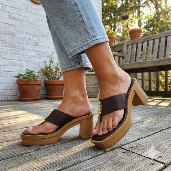 Lucky Brand Women's Mandelina Platform Thong Brown Boho Size 8M - Picture 14 of 14